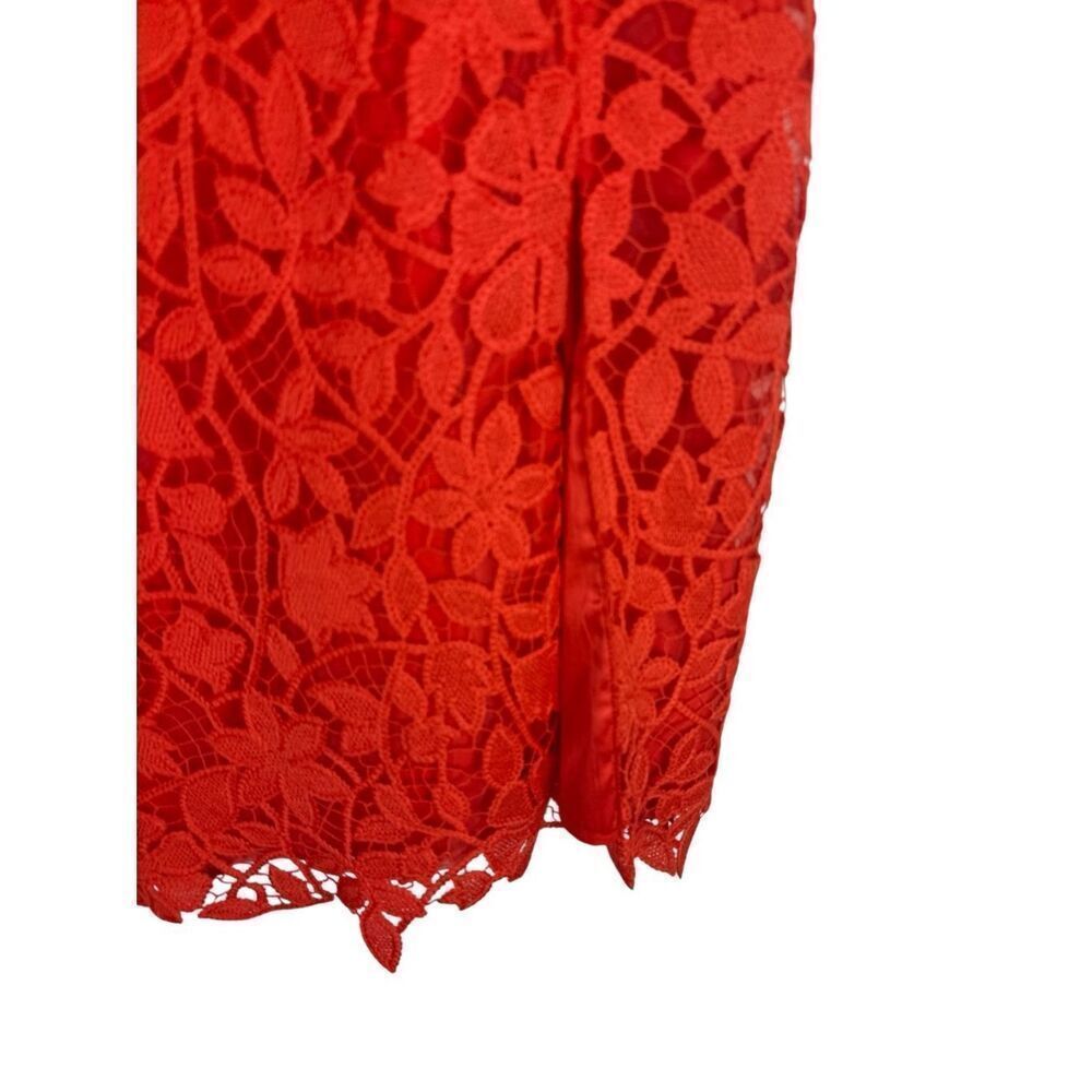 NWT Milly Carreen Summer Floral Lace Skirt - Coral / 12 - Picture 8 of 11